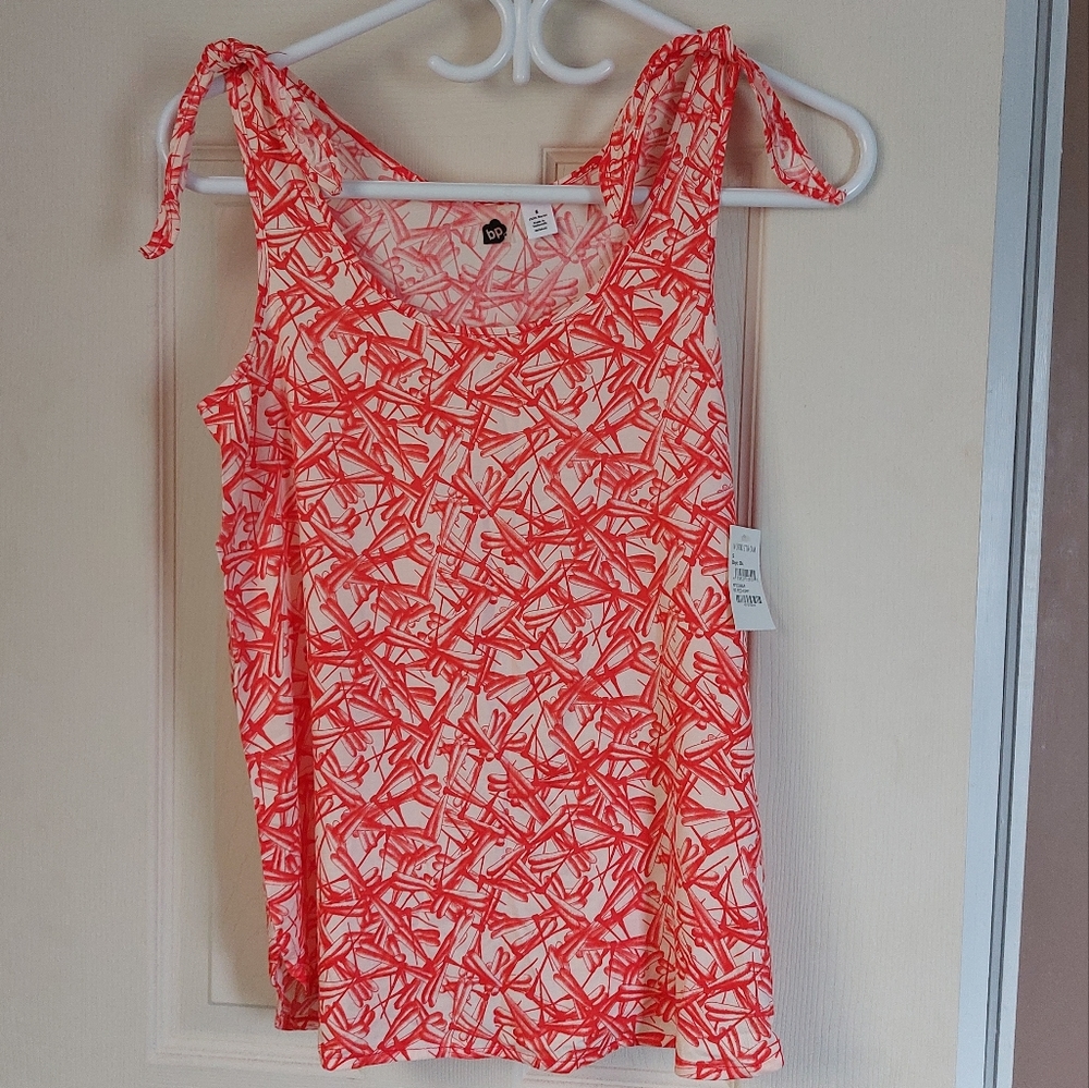 NWT Nordstrom dragon fly tank top. Adorable, coral colour, ties at shoulders.